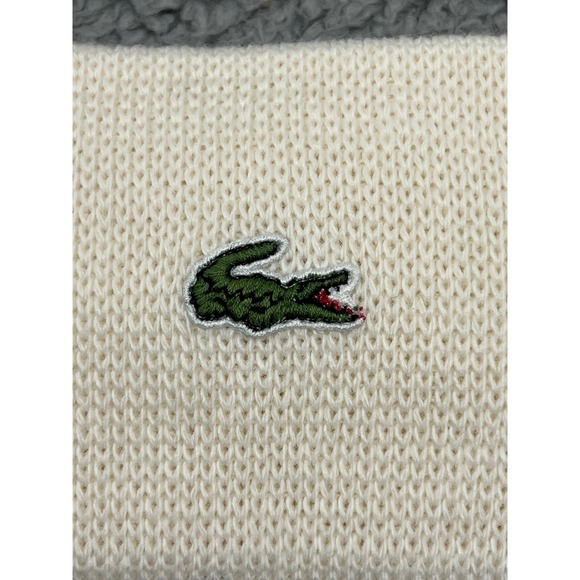 Lacoste Knit Headband Cream Croc Logo Warm Winter Sports Accessories New‎ - Picture 2 of 10